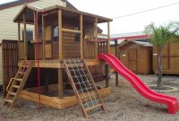 Backyard design ideas with children's slides 45