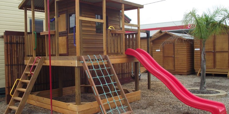 Backyard design ideas with children's slides 45