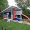 Backyard design ideas with children's slides 46