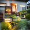 Garden exterior design ideas using grass that make your home more fresh 05