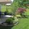 Garden exterior design ideas using grass that make your home more fresh 14