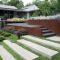 Garden exterior design ideas using grass that make your home more fresh 16