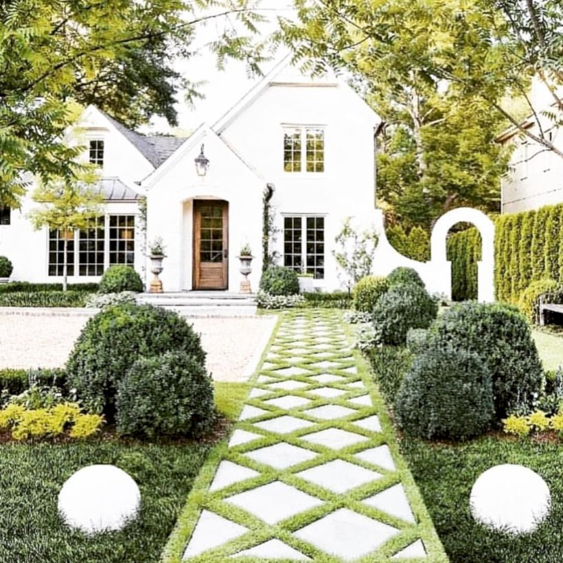 46 Fresh House Design Ideas with grass in the Garden ~ Matchness.com
