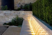 Front yard exterior design with beautiful garden lights 04