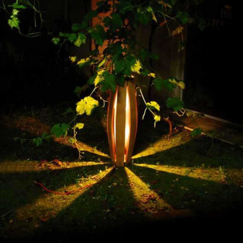 Front yard exterior design with beautiful garden lights 06