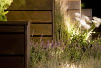 Front yard exterior design with beautiful garden lights 07