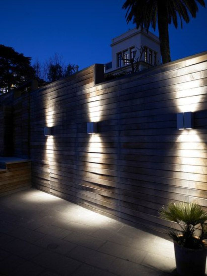 Front yard exterior design with beautiful garden lights 10