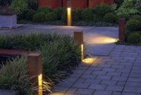 Front yard exterior design with beautiful garden lights 11