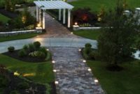 Front yard exterior design with beautiful garden lights 12