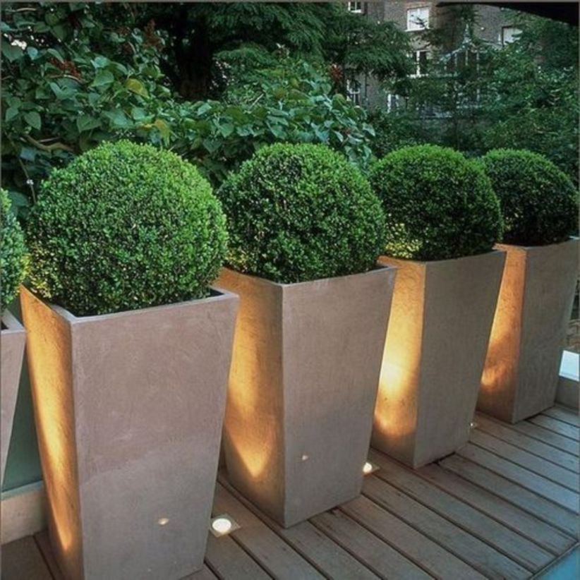 Front yard exterior design with beautiful garden lights 21