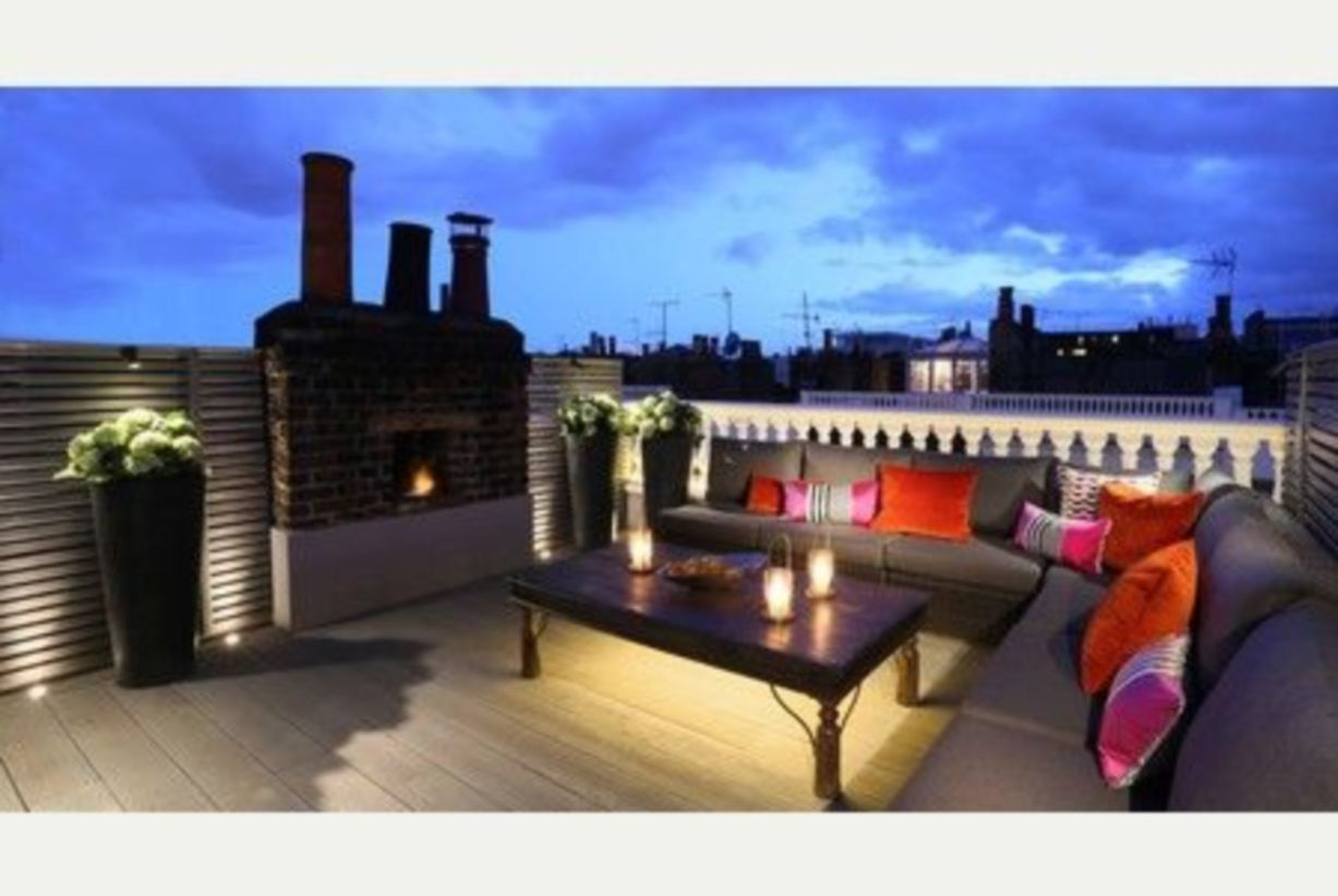 Front yard exterior design with beautiful garden lights 26