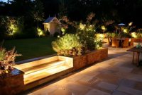 Front yard exterior design with beautiful garden lights 27