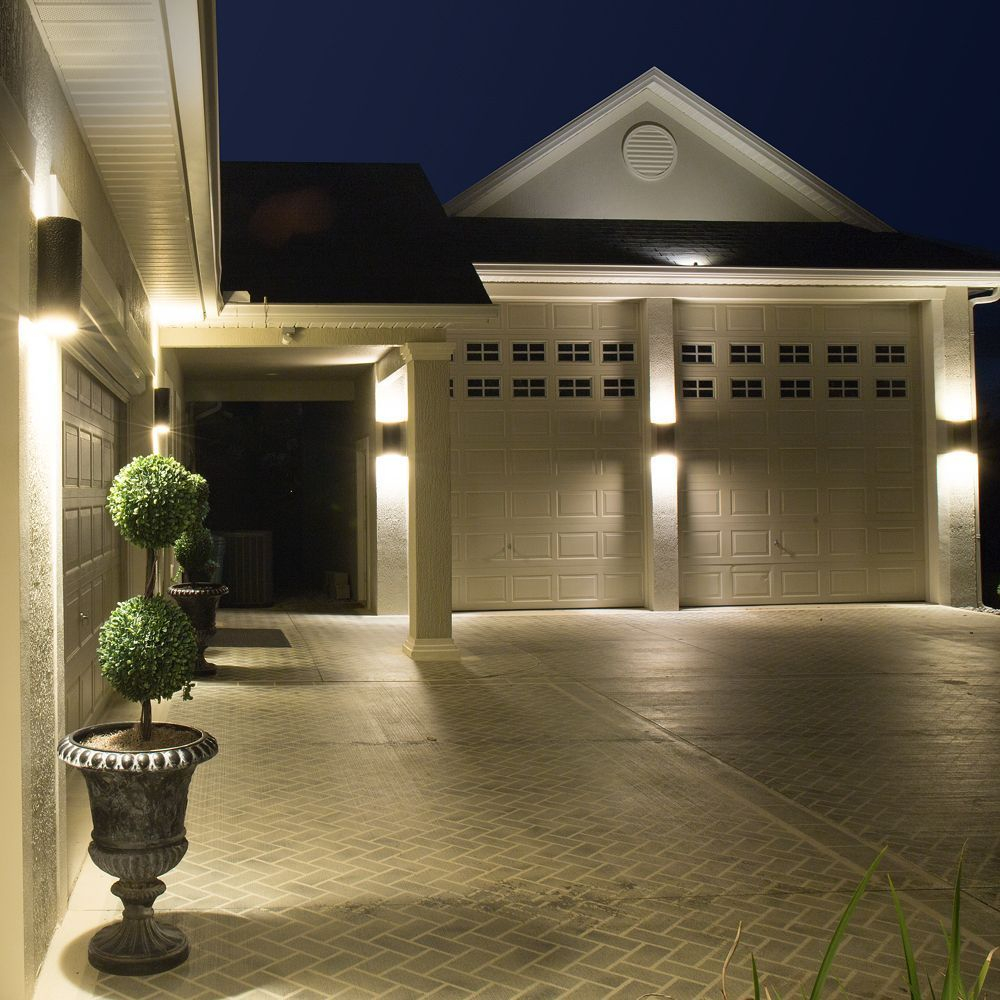 Front yard exterior design with beautiful garden lights 29