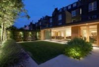 Front yard exterior design with beautiful garden lights 35