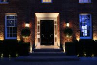 Front yard exterior design with beautiful garden lights 36