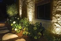Front yard exterior design with beautiful garden lights 42