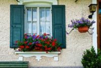 Exterior decoration ideas with flower in window 25