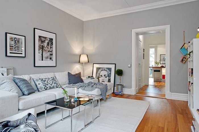 45 Living Room with Gray Wall Color Design Ideas - Matchness.com