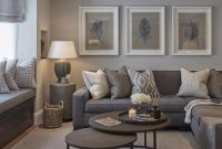 Living room gray wall color design ideas 22