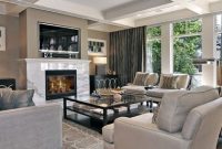 Living room gray wall color design ideas 31