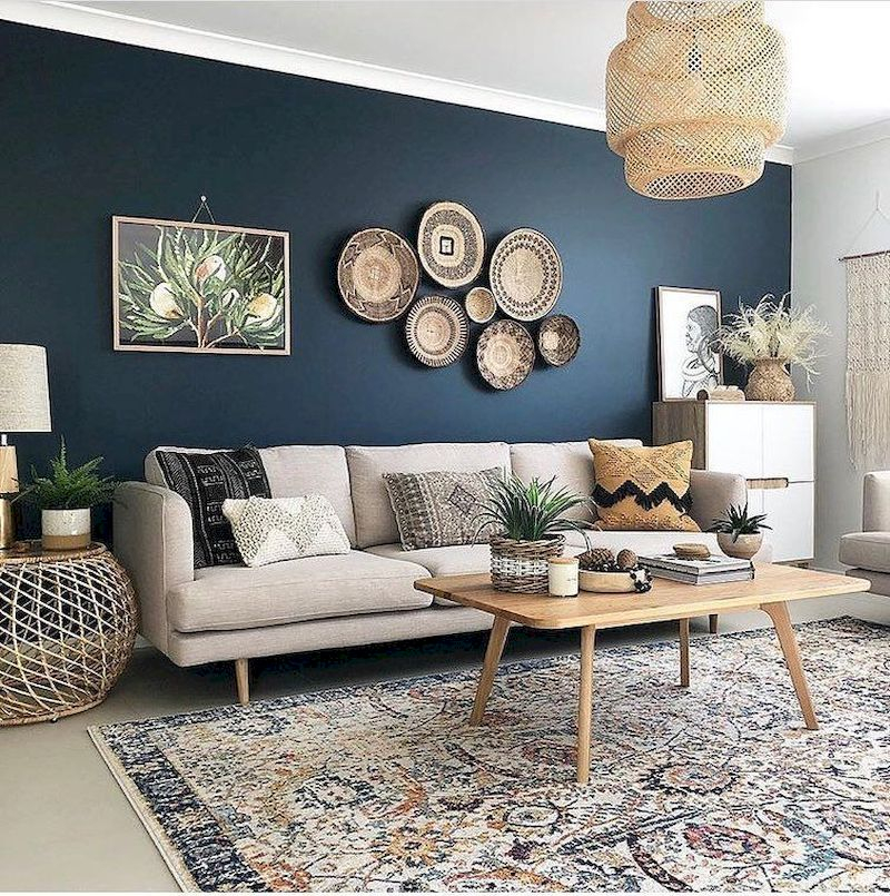 Inspiring living room wall design ideas 43