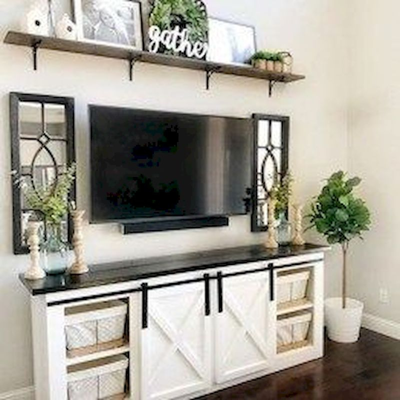 Inspiring living room wall design ideas 45