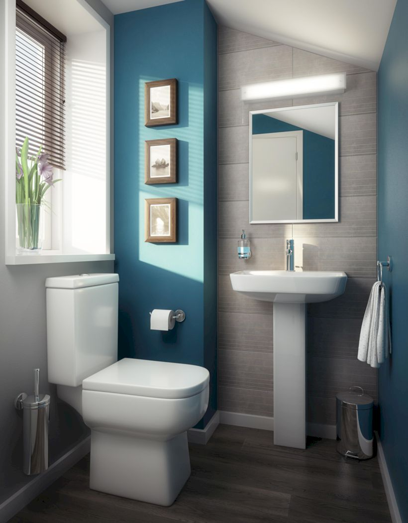 Inspiring small bathroom design ideas in apartment 14