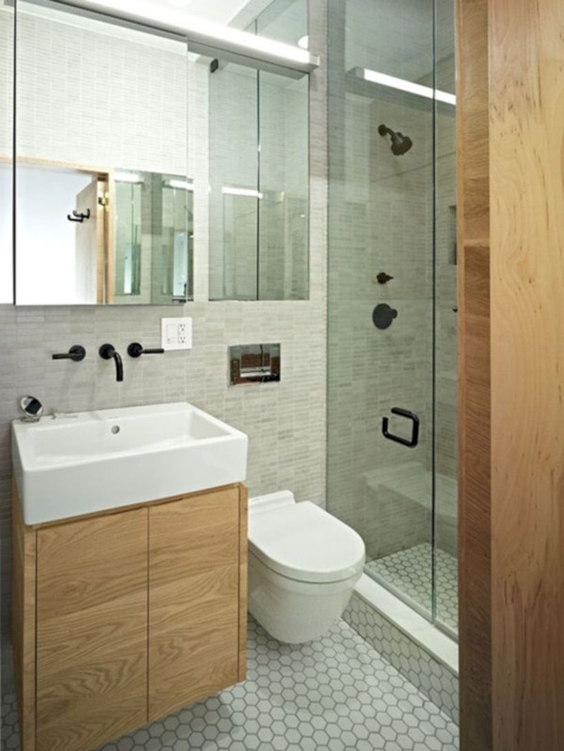 Inspiring small bathroom design ideas in apartment 37