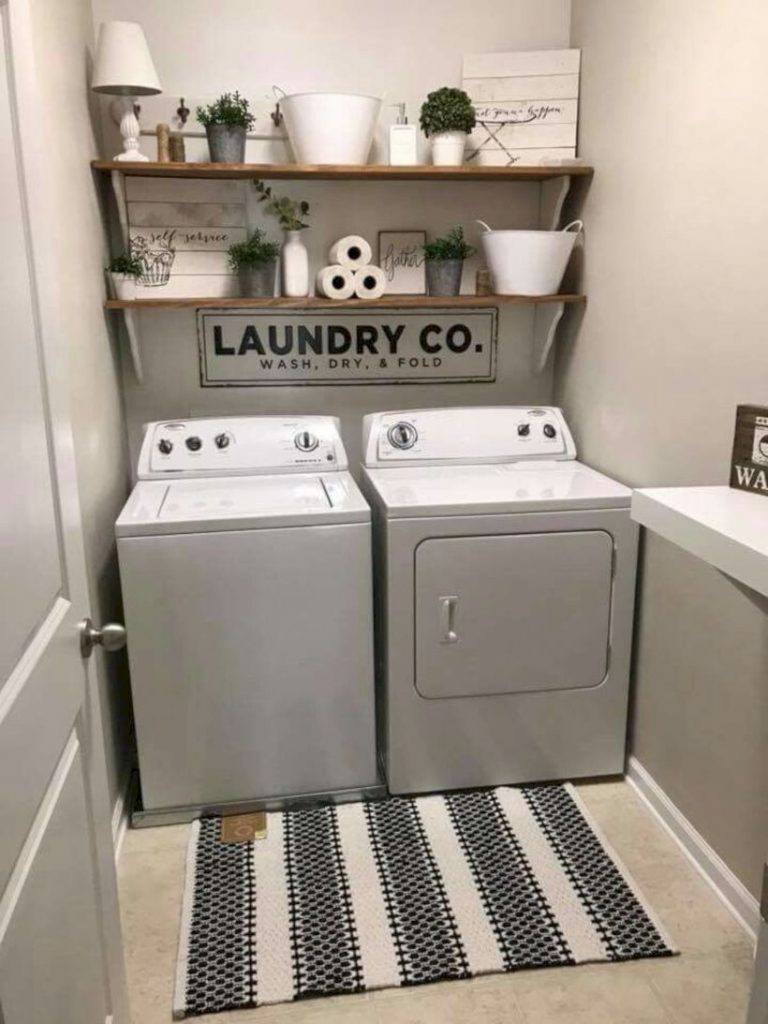Inspiring small laundry room design ideas in spring 2019 18