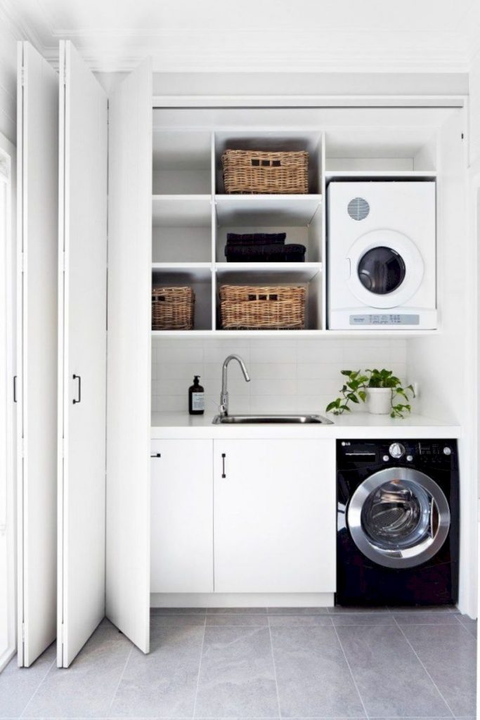 Inspiring small laundry room design ideas in spring 2019 25