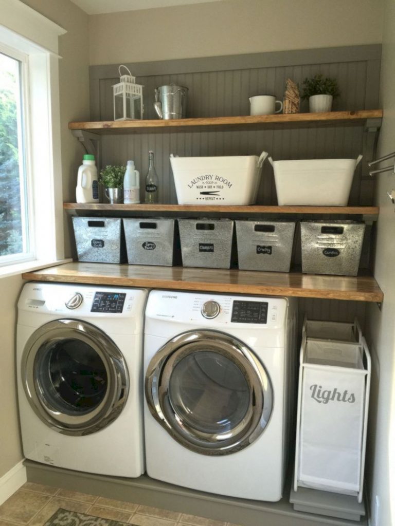 Inspiring small laundry room design ideas in spring 2019 32