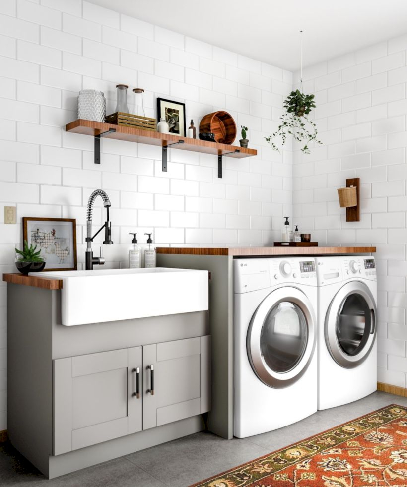 Inspiring small laundry room design ideas in spring 2019 35