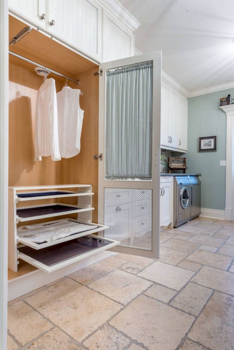 Laundry design ideas with drying room that you must try 24