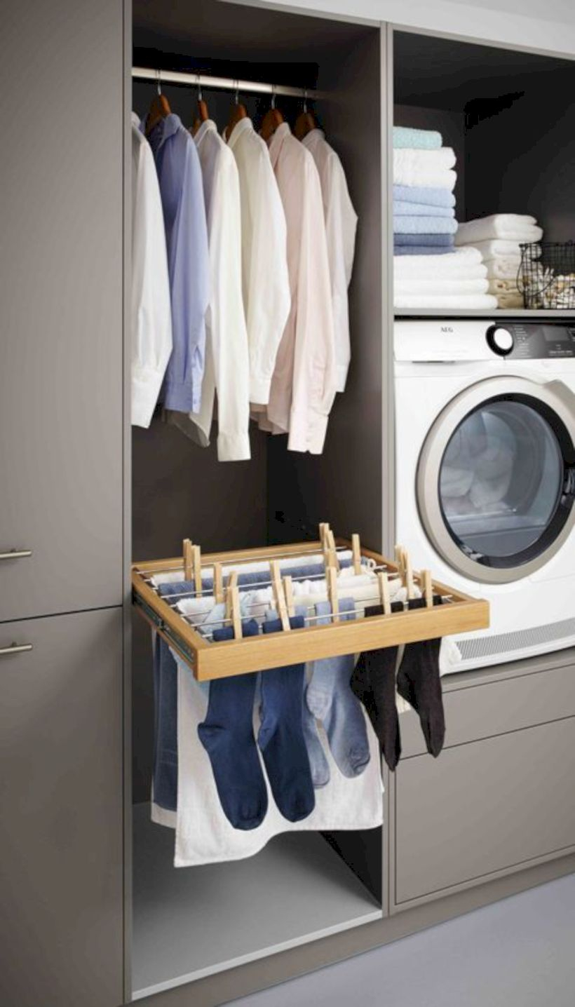 Laundry design ideas with drying room that you must try 30