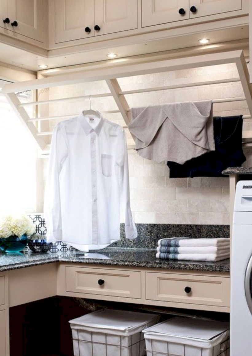 Laundry design ideas with drying room that you must try 34