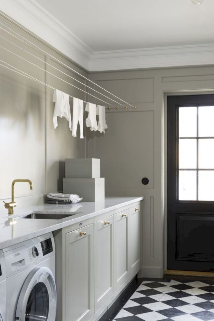 Laundry design ideas with drying room that you must try 44