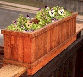 Inspiring wooden box ideas for flower that you can try 17