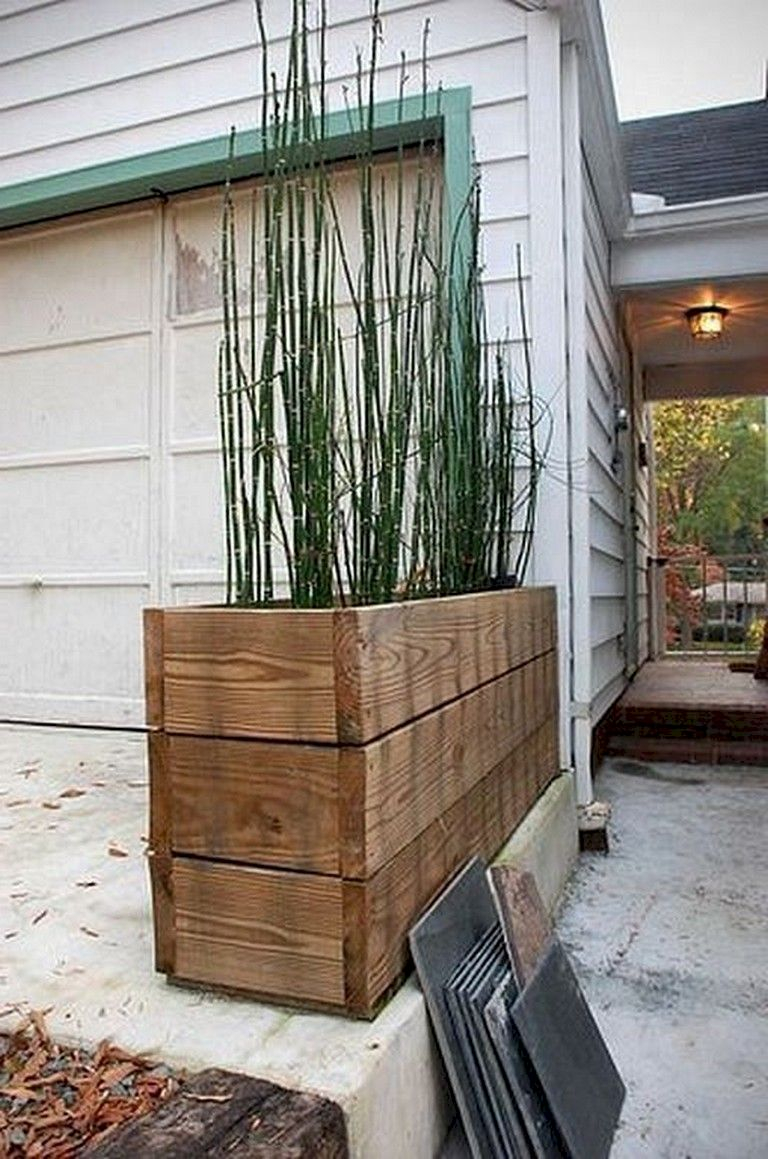 Inspiring wooden box ideas for flower that you can try 34