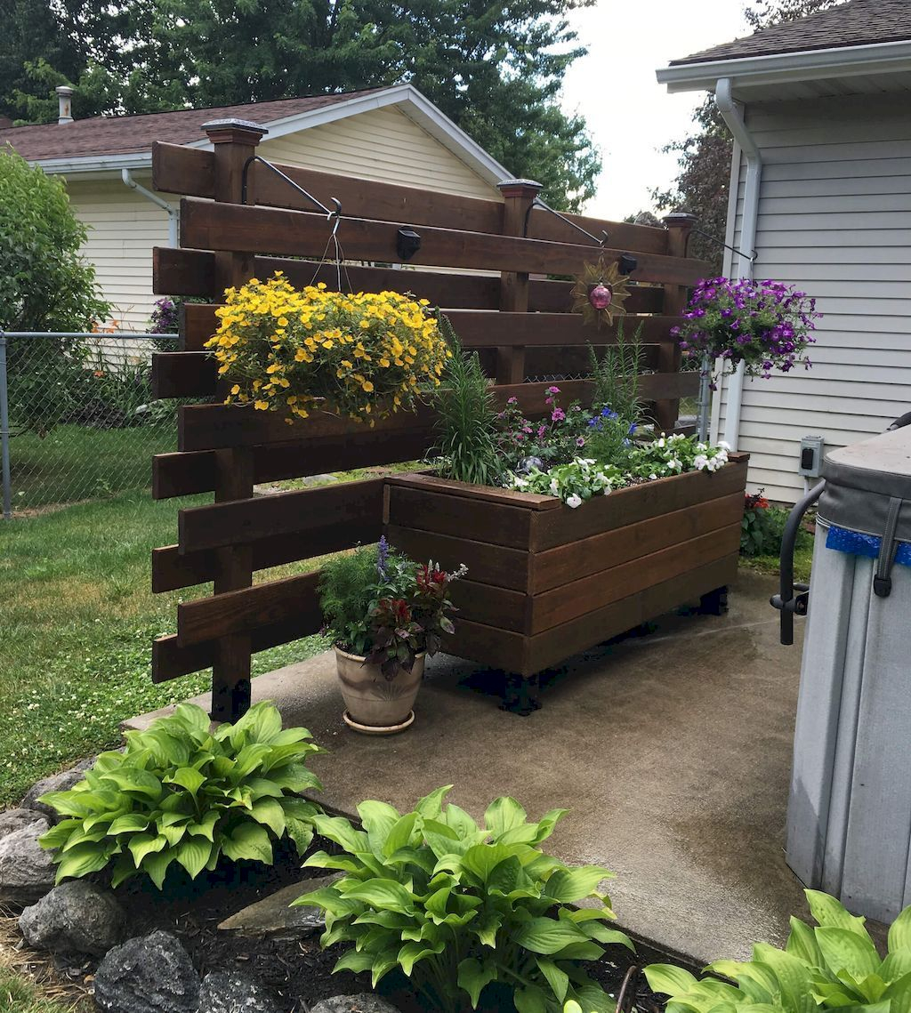 Inspiring wooden box ideas for flower that you can try 37
