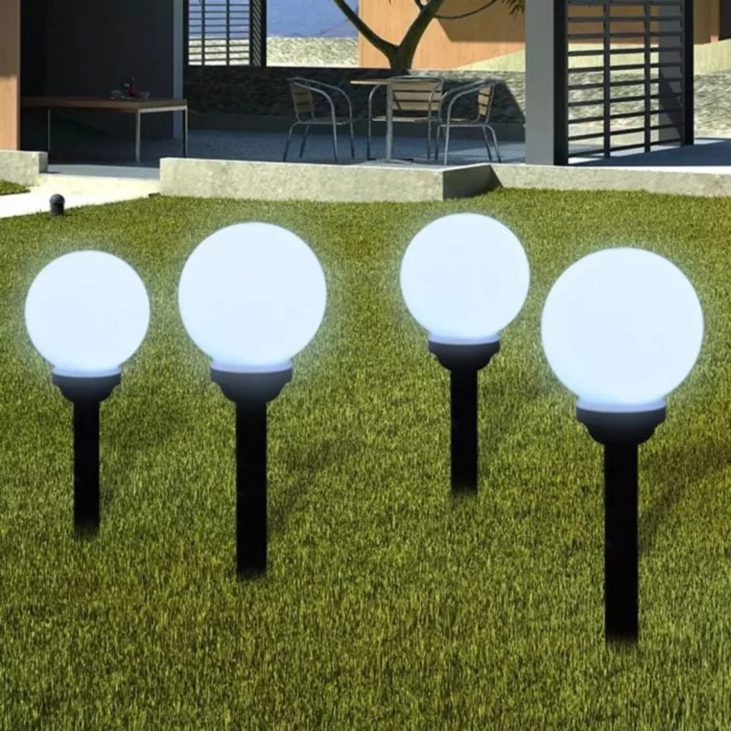 Outdoor path garden solar lamp path light led 15cm 4pcs ground spike