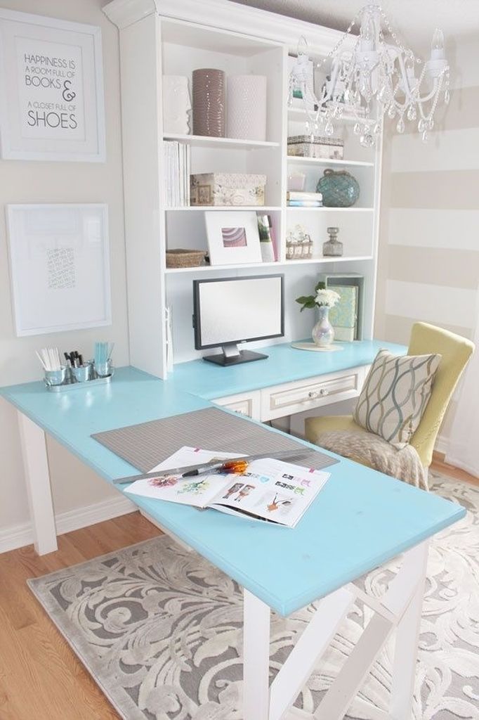 An amazing office home design combined with diy desk traditional white and blue unit to complete an elegant your office home