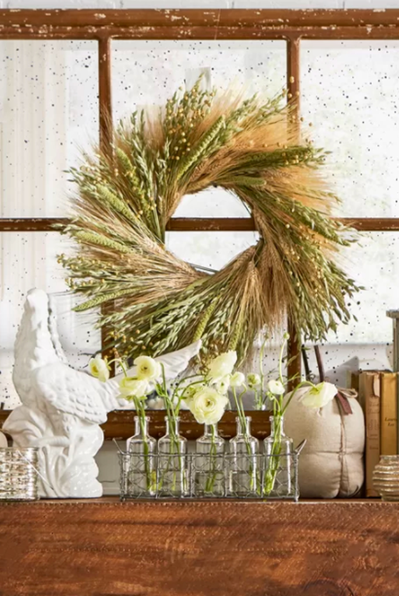 Dried wheat wreath