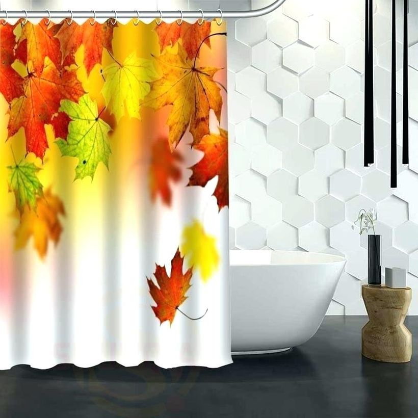 Fall themed shower curtains