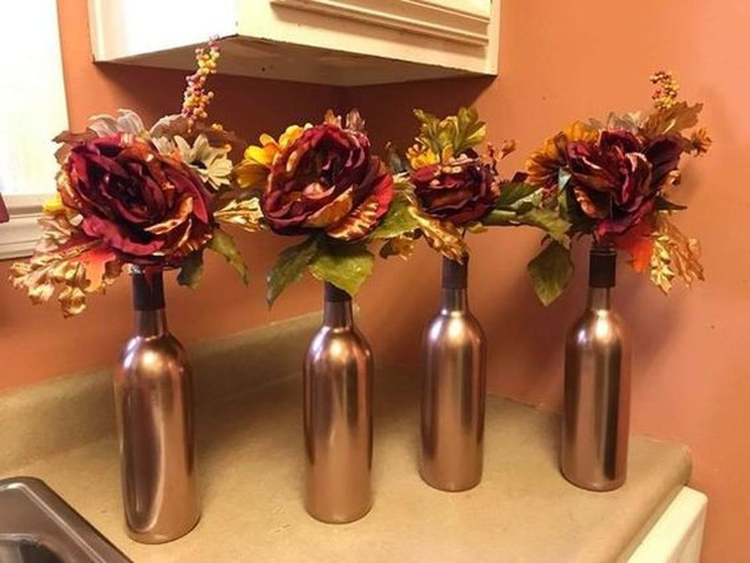 Folige repurposed wine bottle vases