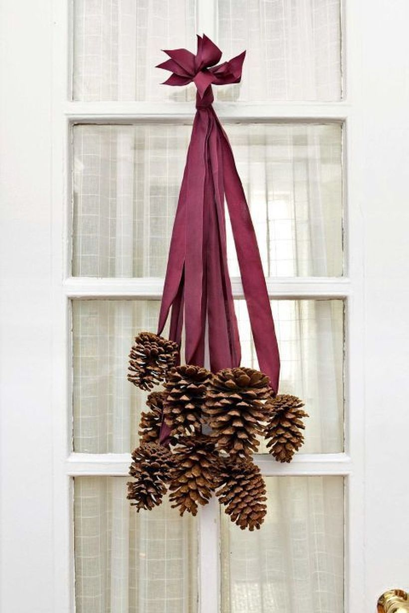 Hanging pine cones