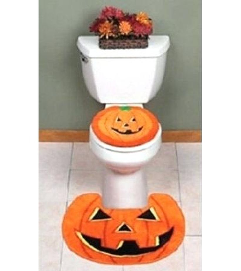 Lantern pumpkin rug set