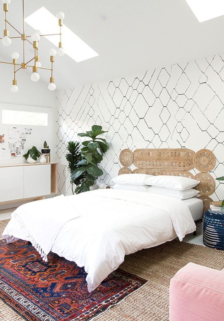 Light gery headboard for bedroom