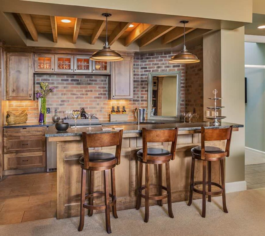 Murphy-bed style home bar