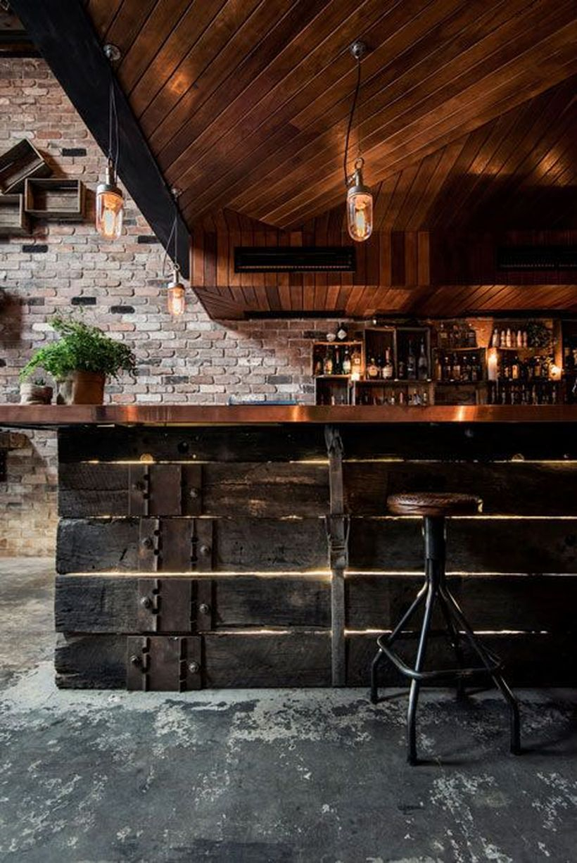 Rustic atmospheric home bar