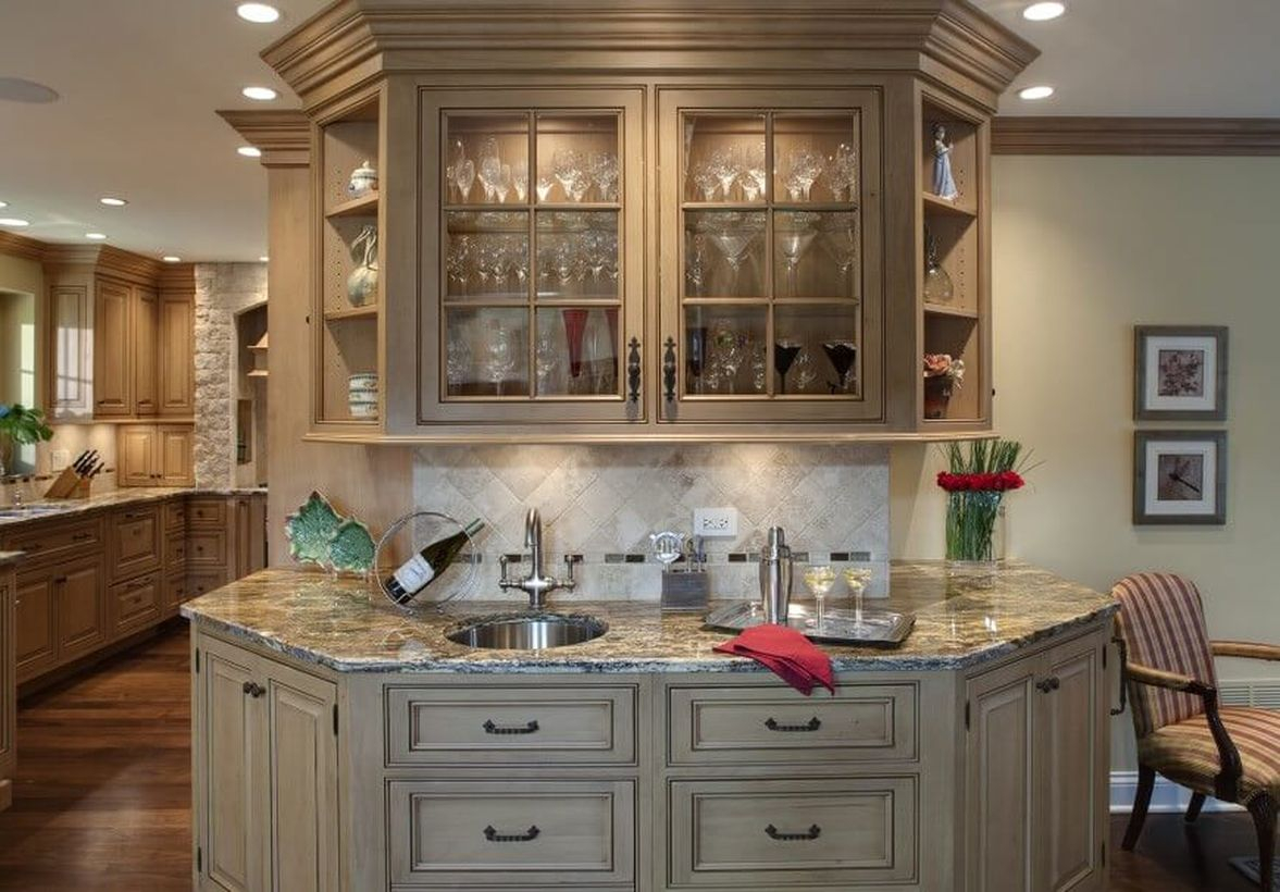 Traditional home bar